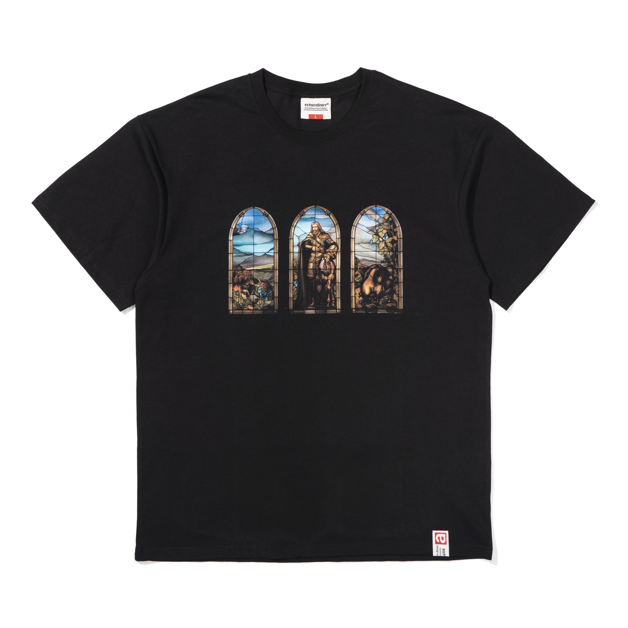 STAINED GLASS TEE   BLACK