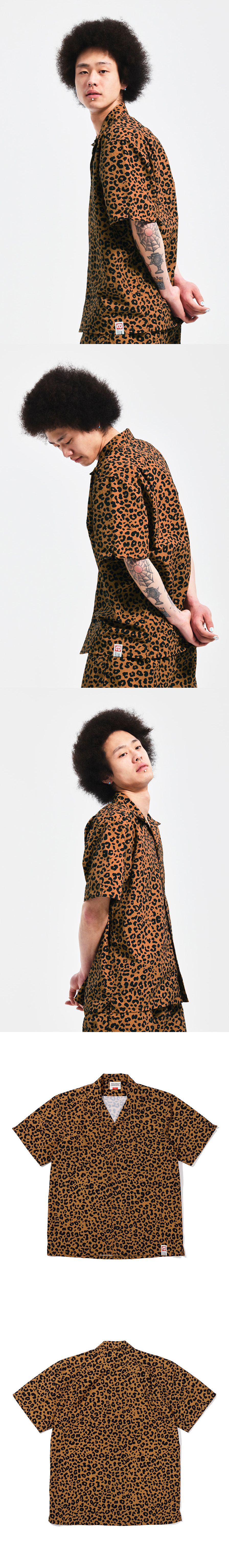 LEOPARD SHIRT   D/BEIGE