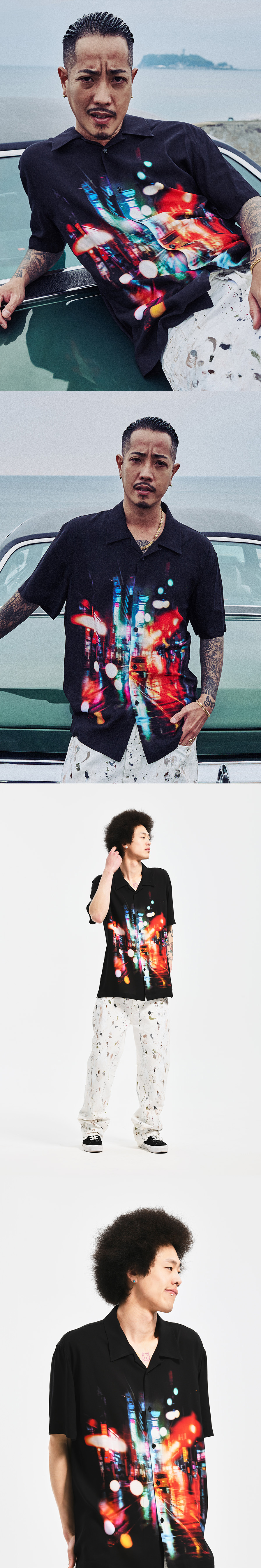 CITY NIGHT SHIRT   BLACK