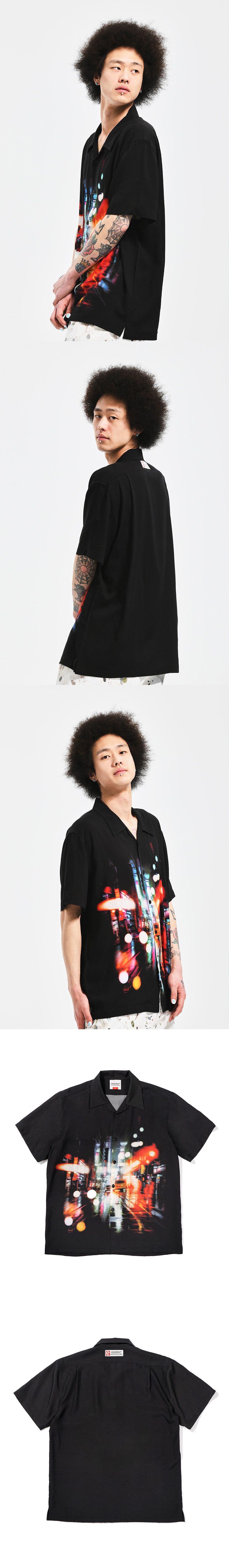 CITY NIGHT SHIRT   BLACK