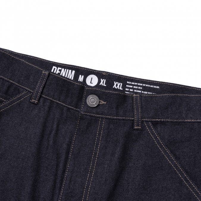 DOUBLE KNEE DENIM RAW DENIM