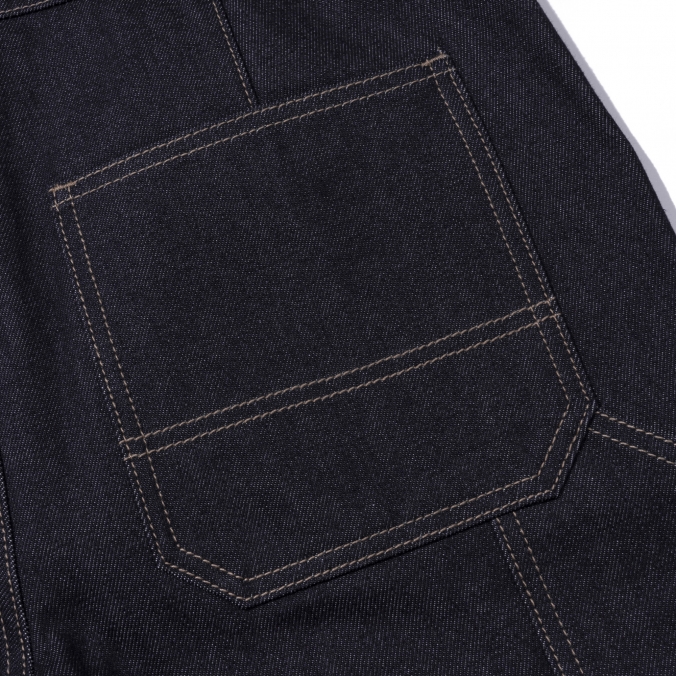 DOUBLE KNEE DENIM RAW DENIM