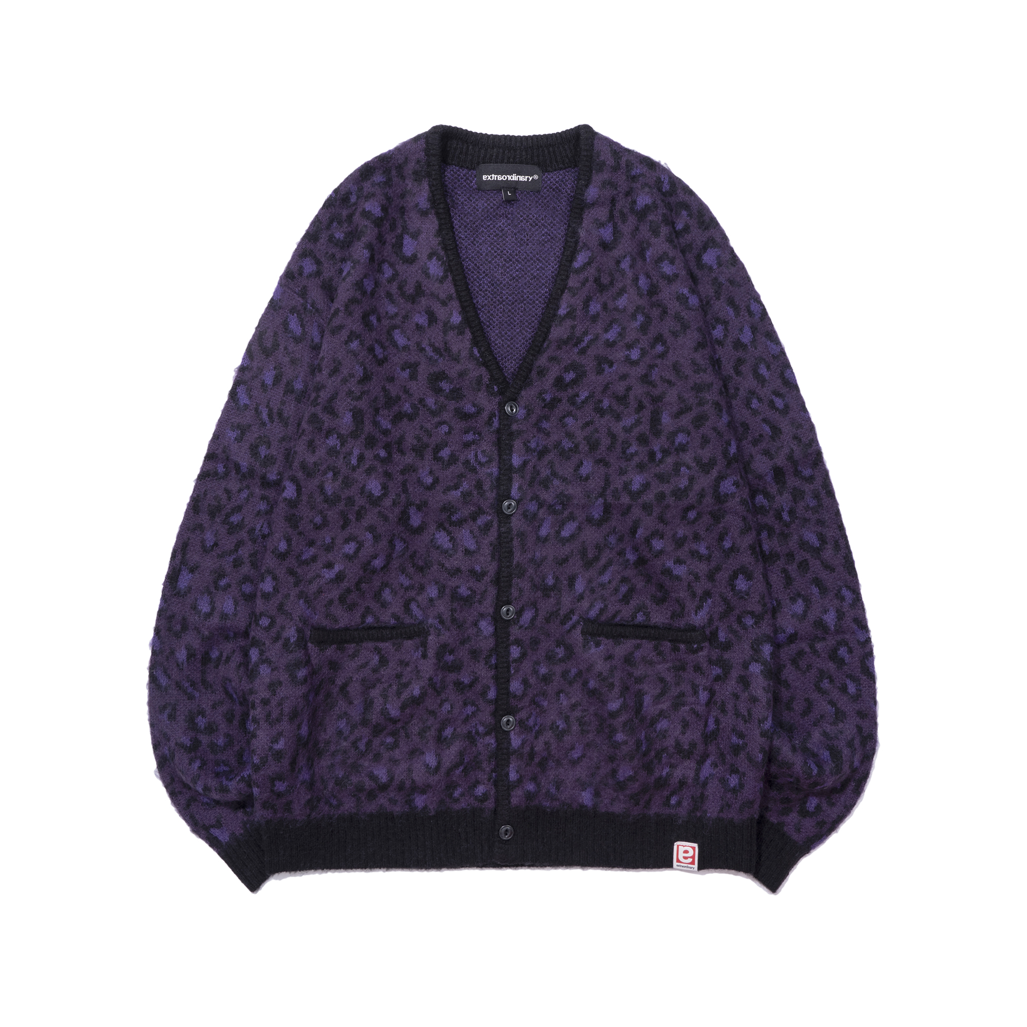 LEOPARD CARDIGAN PURPLE