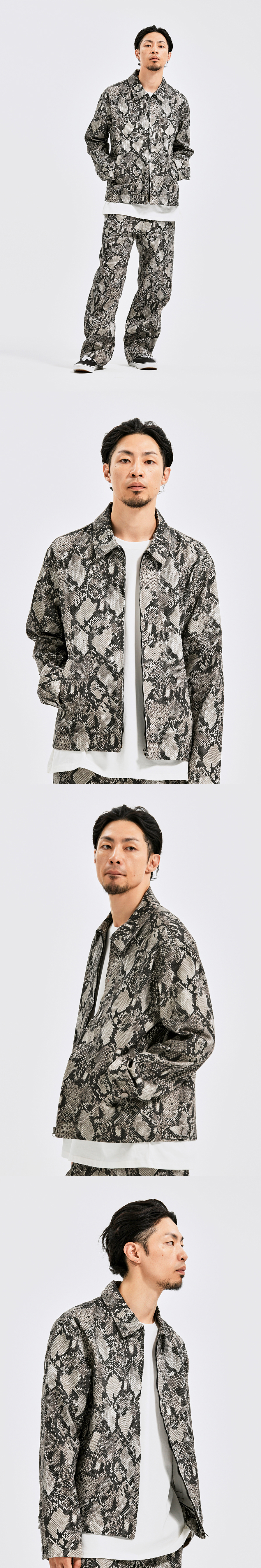 PYTHON TRUCKER JACKET GRAY