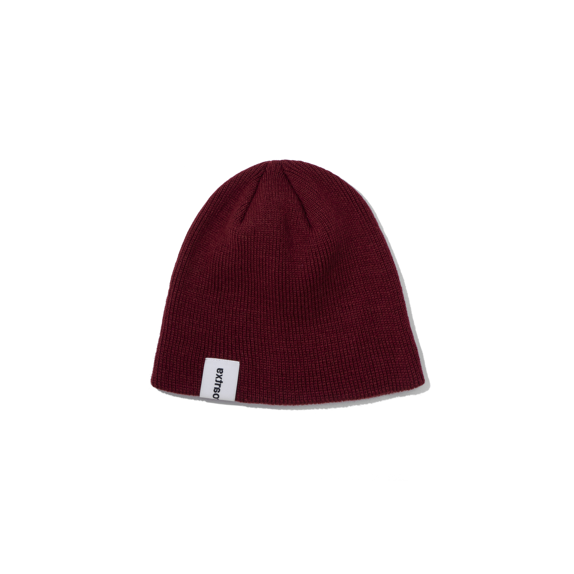 BASIC LOGO SHORT BEANIE  BURGUNDY