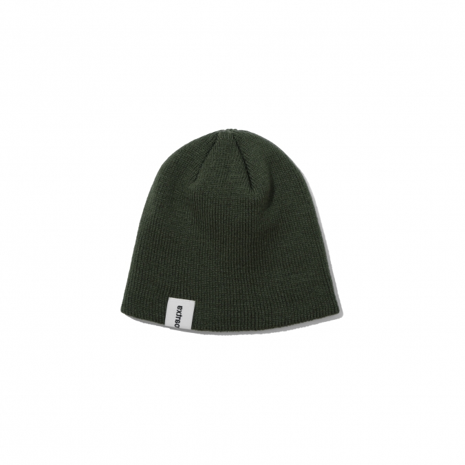 BASIC LOGO SHORT BEANIE  KHAKI