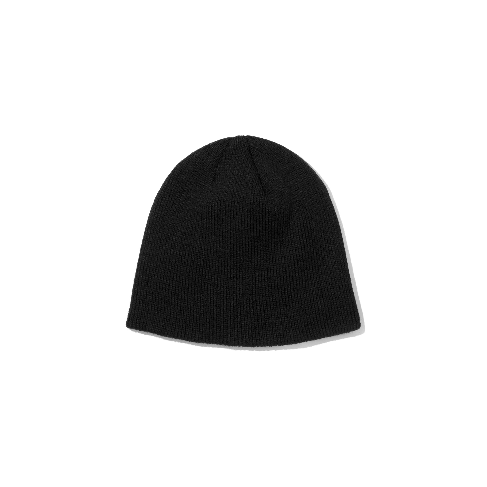 BASIC LOGO SHORT BEANIE  BLACK