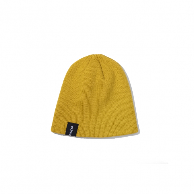 BASIC LOGO SHORT BEANIE  YELLOW