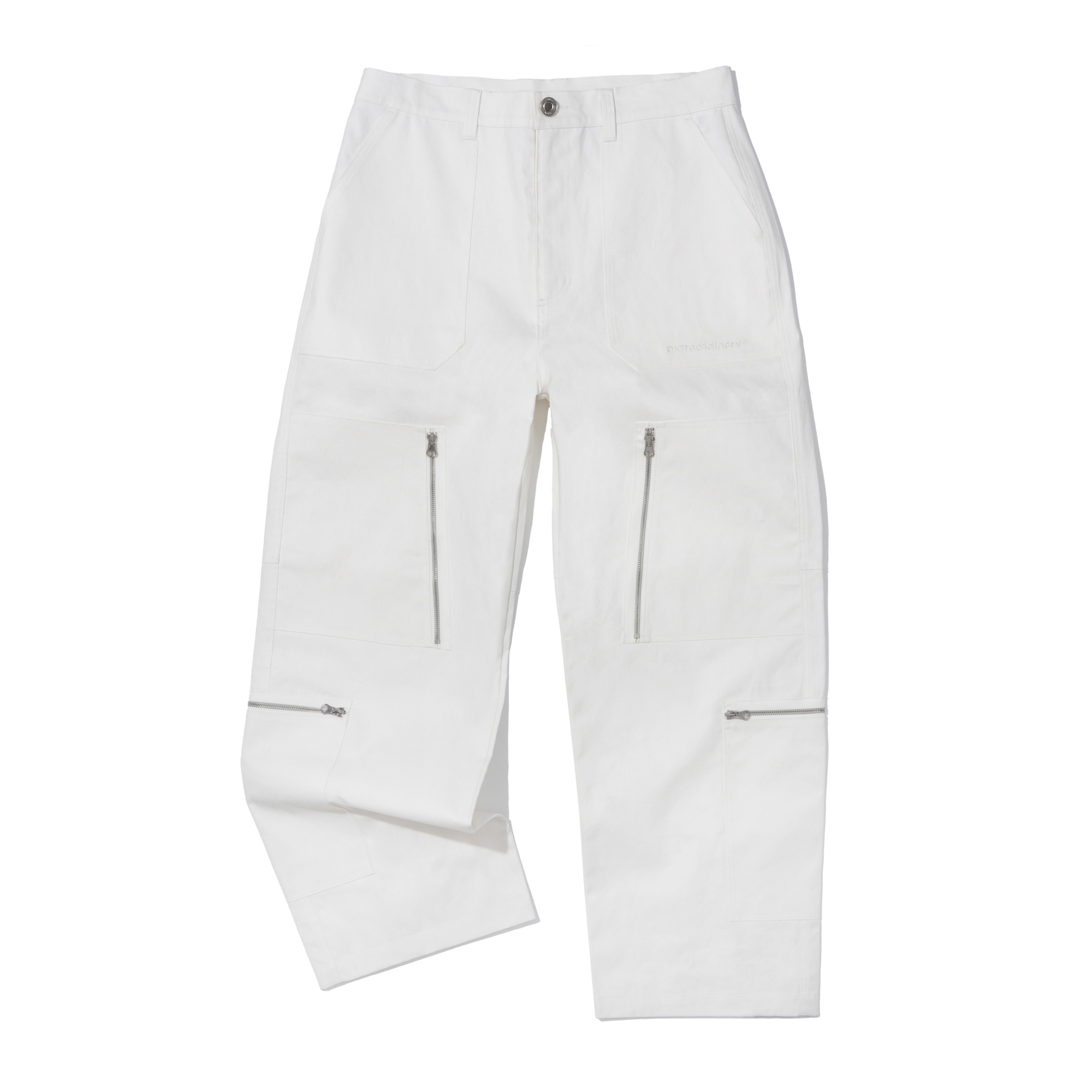 ZIPPER POCKET PANTS  OFF WHITE