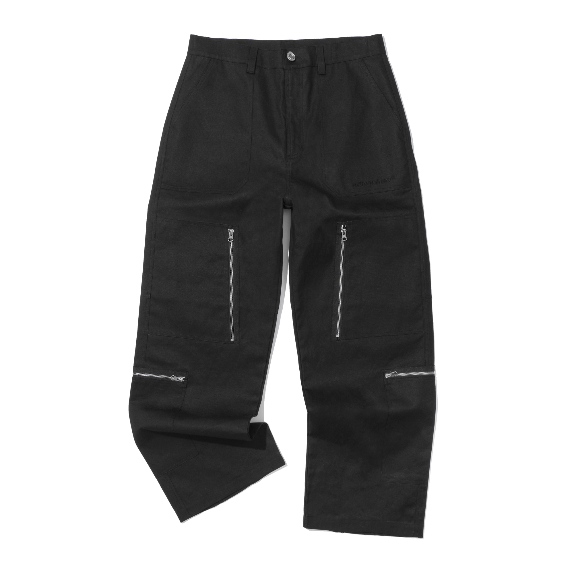 ZIPPER POCKET PANTS  BLACK