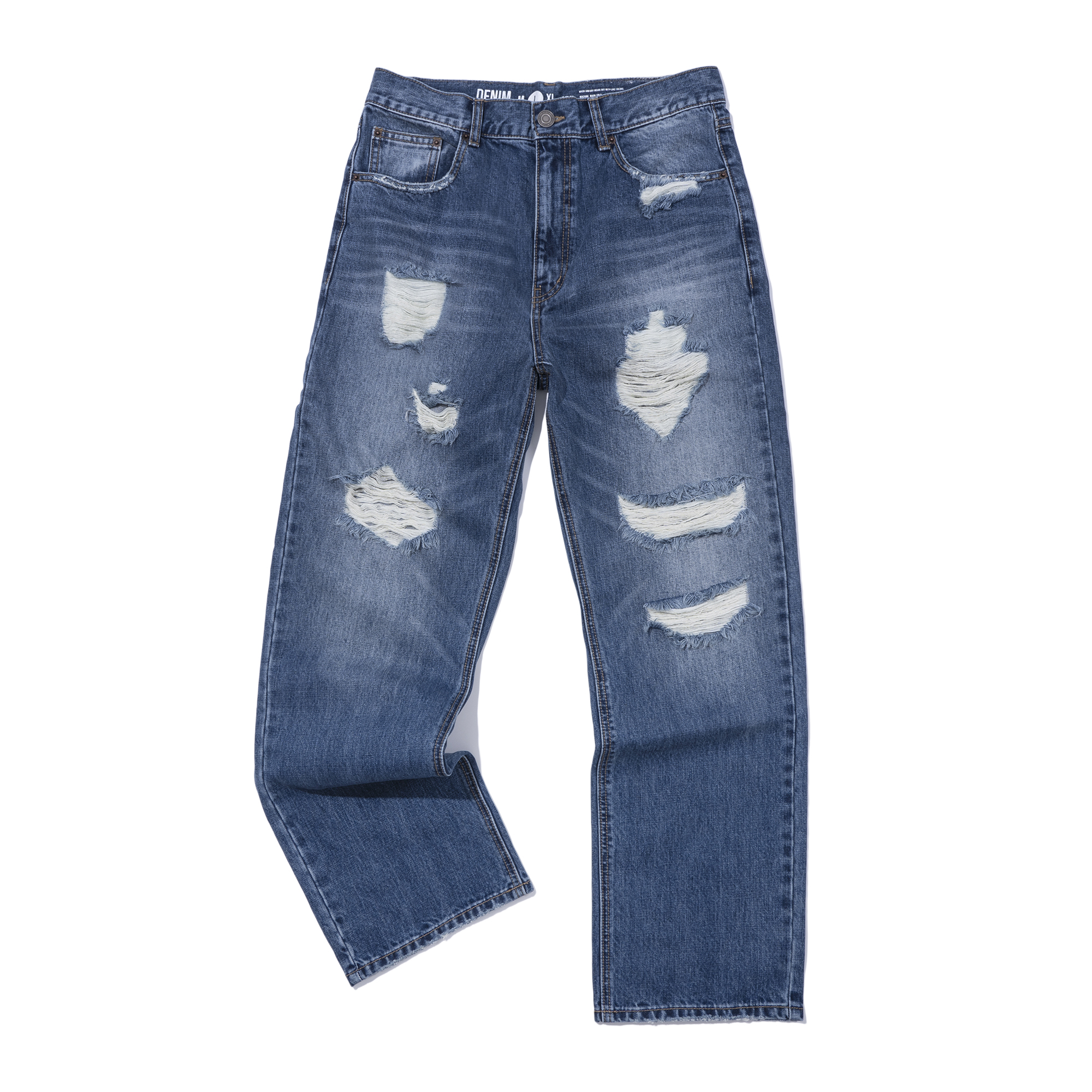 DESTROYED DENIM  INDIGO