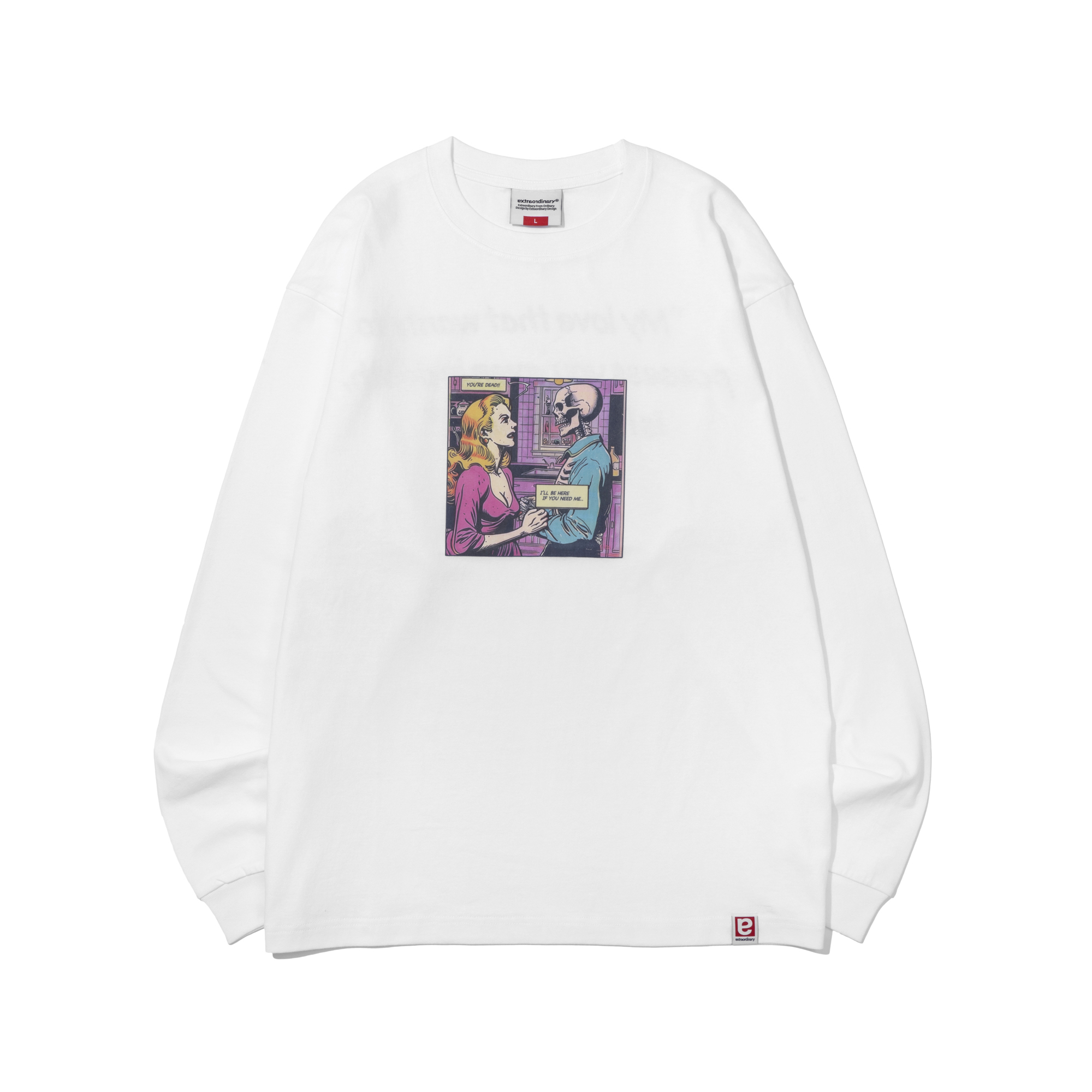 CARTOON LONG SLEEVE  OFF WHITE