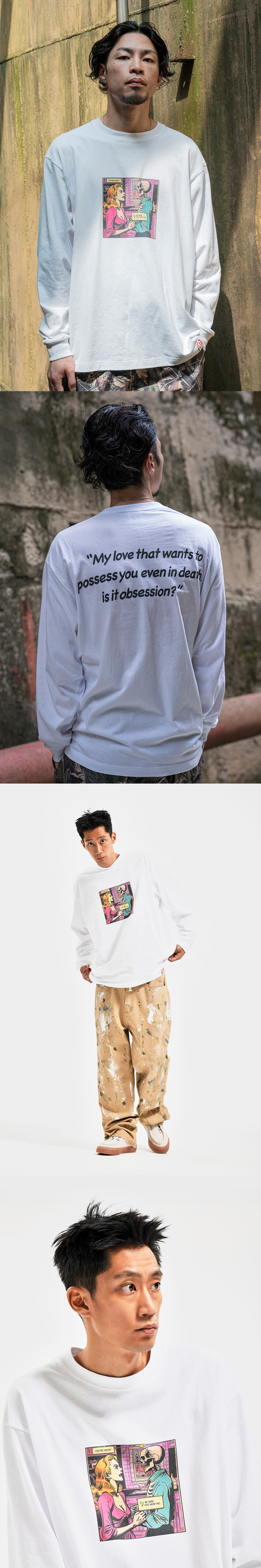 CARTOON LONG SLEEVE  OFF WHITE