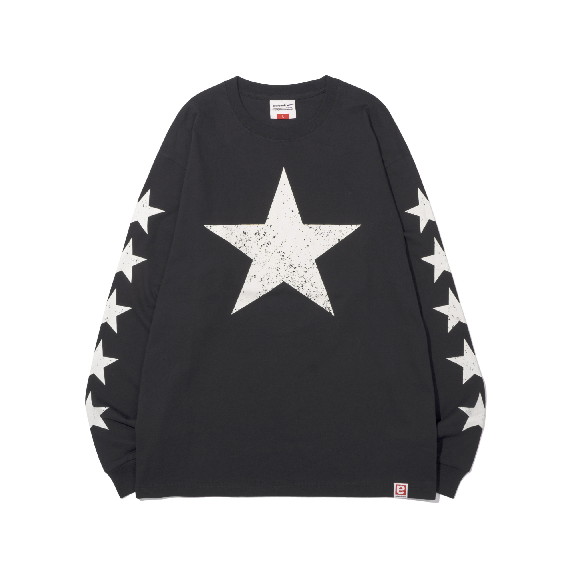 STARS LONG SLEEVE  CHARCOAL