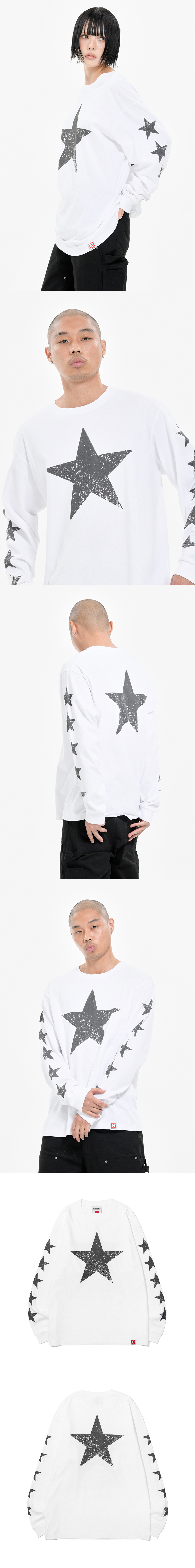 STARS LONG SLEEVE  OFF WHITE