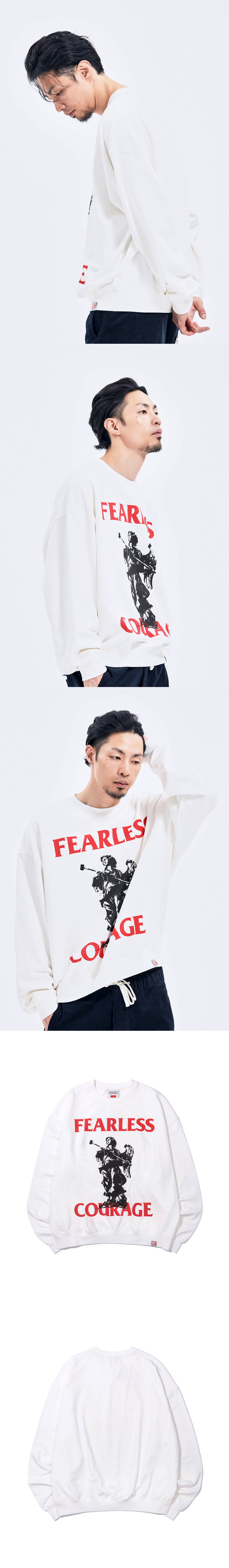 FEARLESS CREWNECK  OFF WHITE