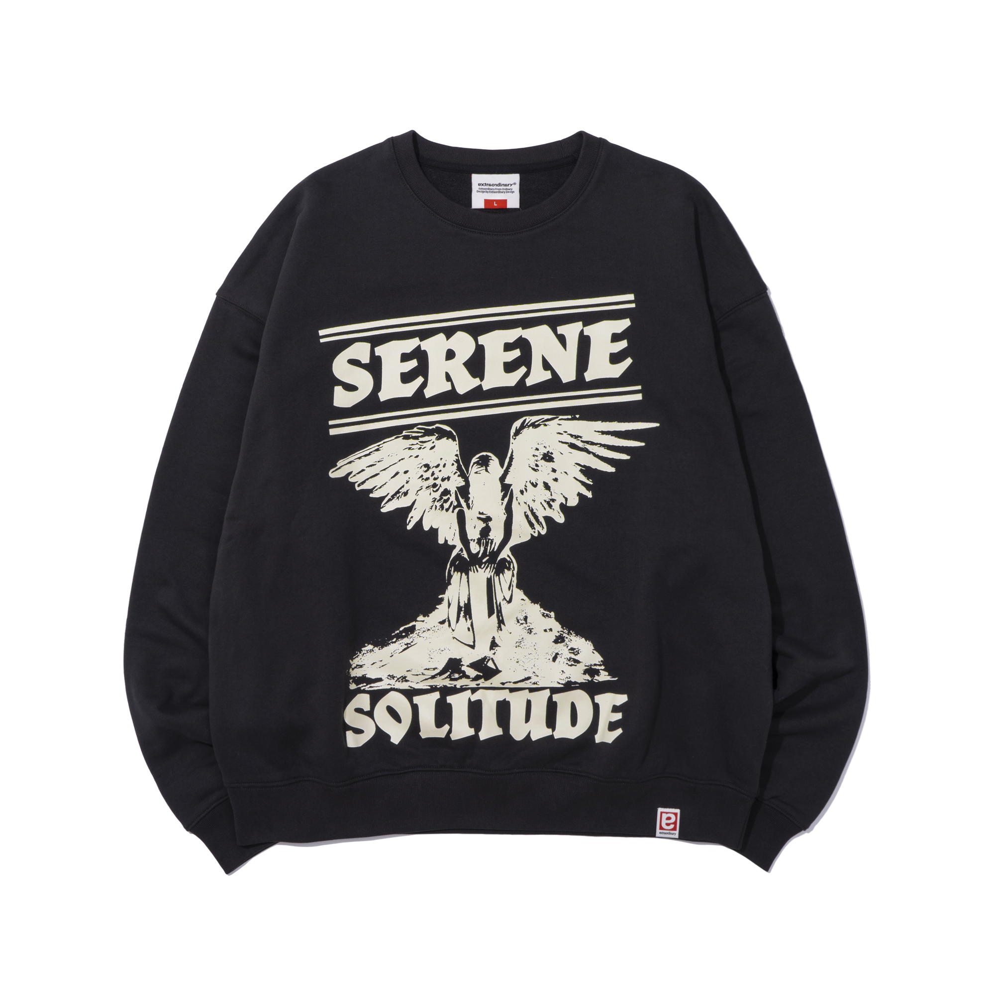 LONELY SERENE CREWNECK  CHARCOAL