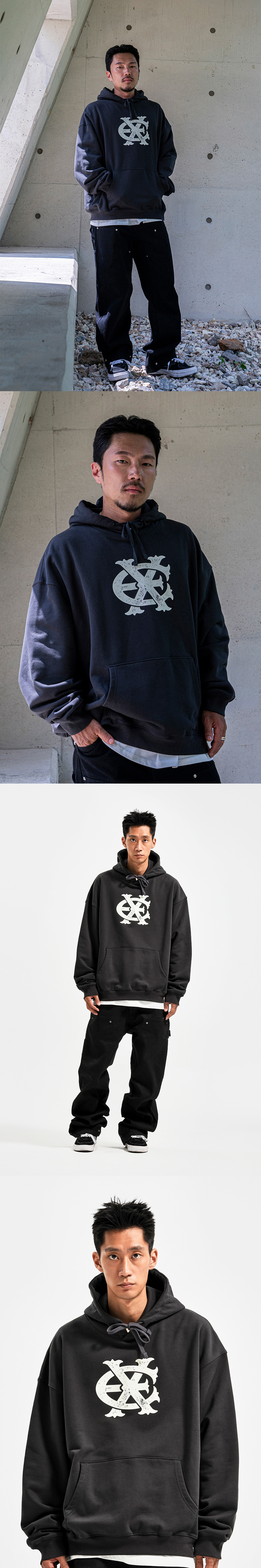 EX SYMBOL HOODIE  CHARCOAL