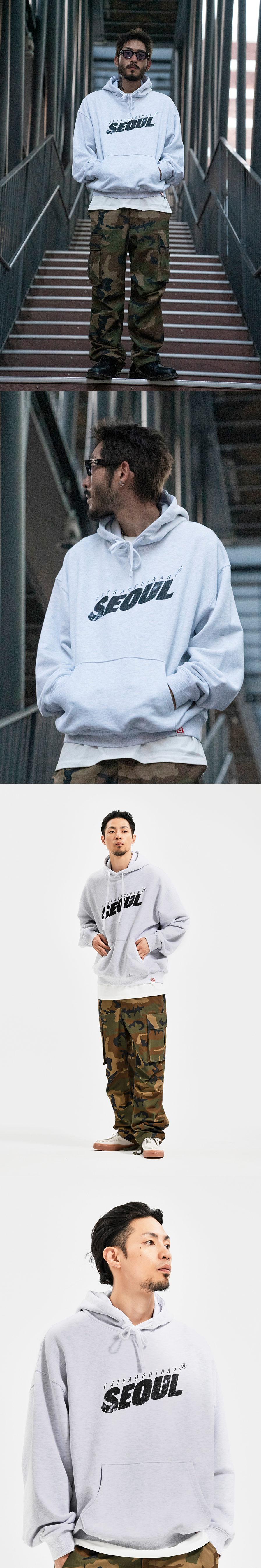 EX SEOUL HOODIE  L.M/GREY