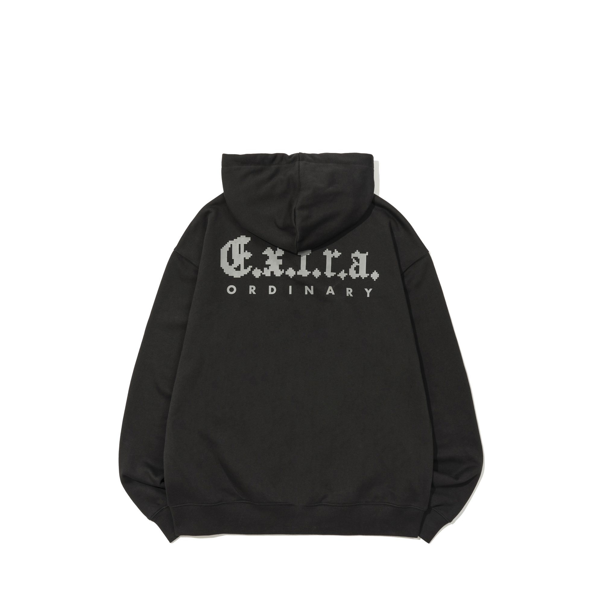 MOSAIC LOGO HOODIE ZIP UP  CHARCOAL