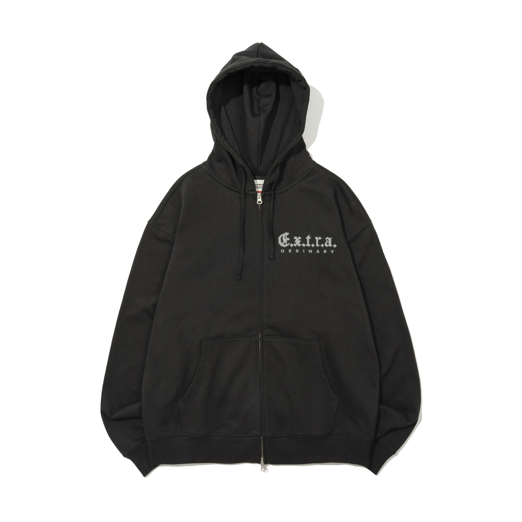 MOSAIC LOGO HOODIE ZIP UP  CHARCOAL