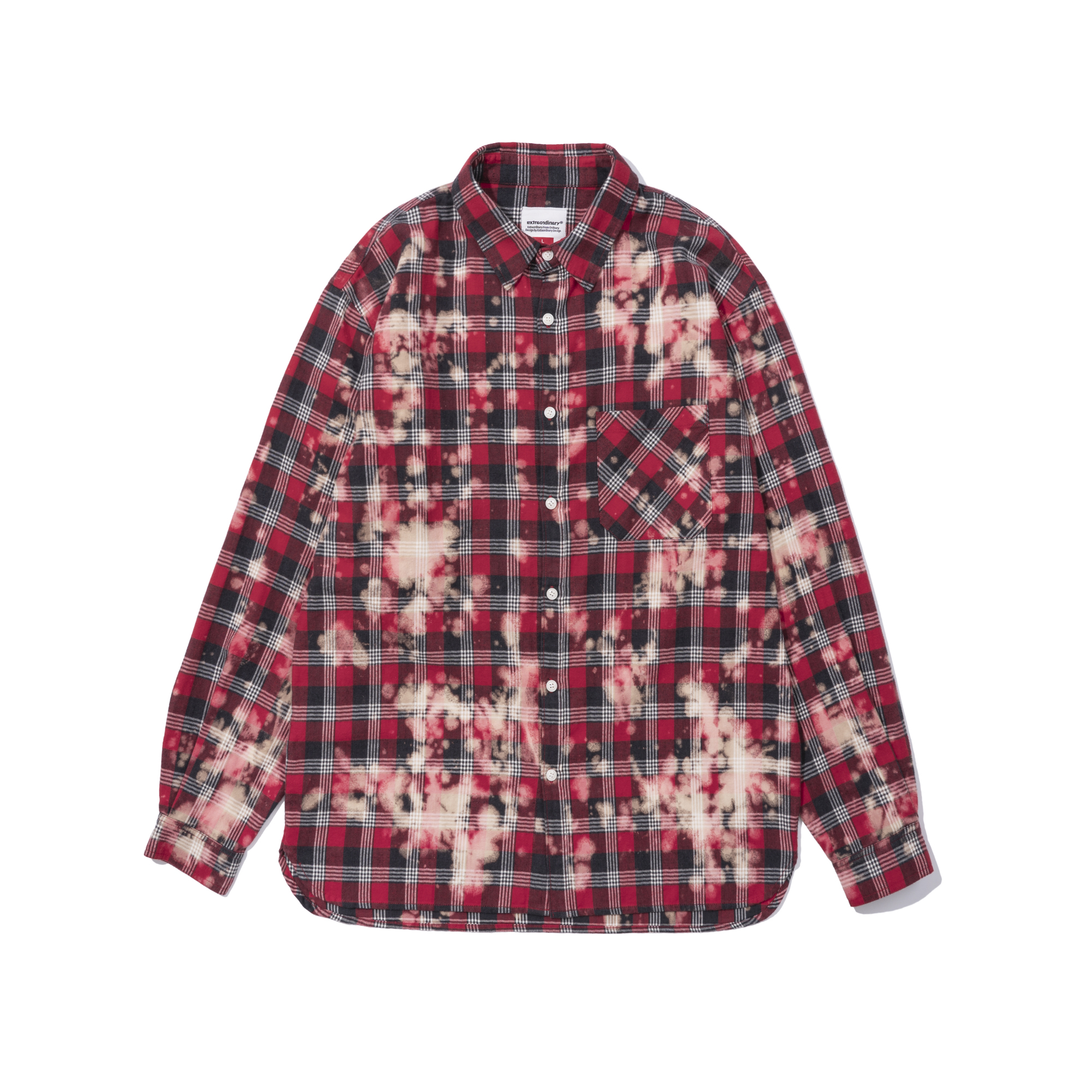 BLEACHED SHIRT  RED