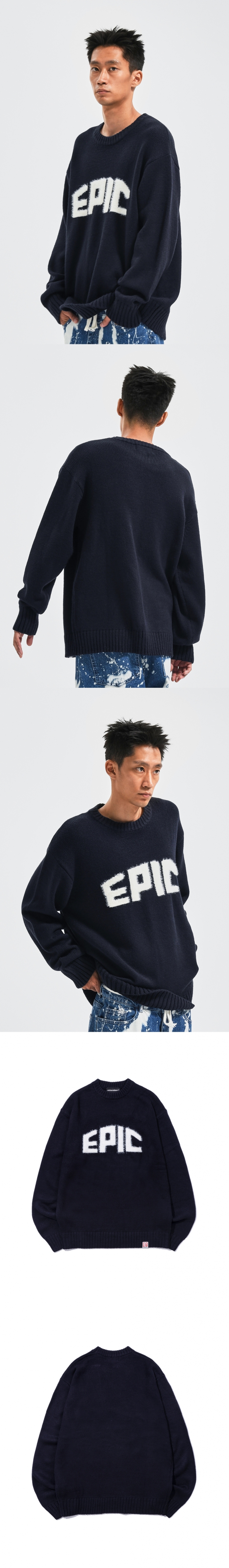 EPIC JACQUARD SWEATER  NAVY