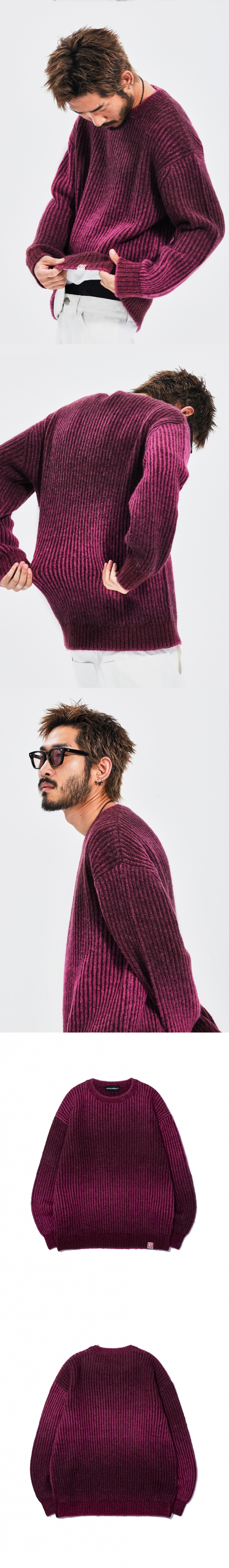 GRADIENT SWEATER  WINE