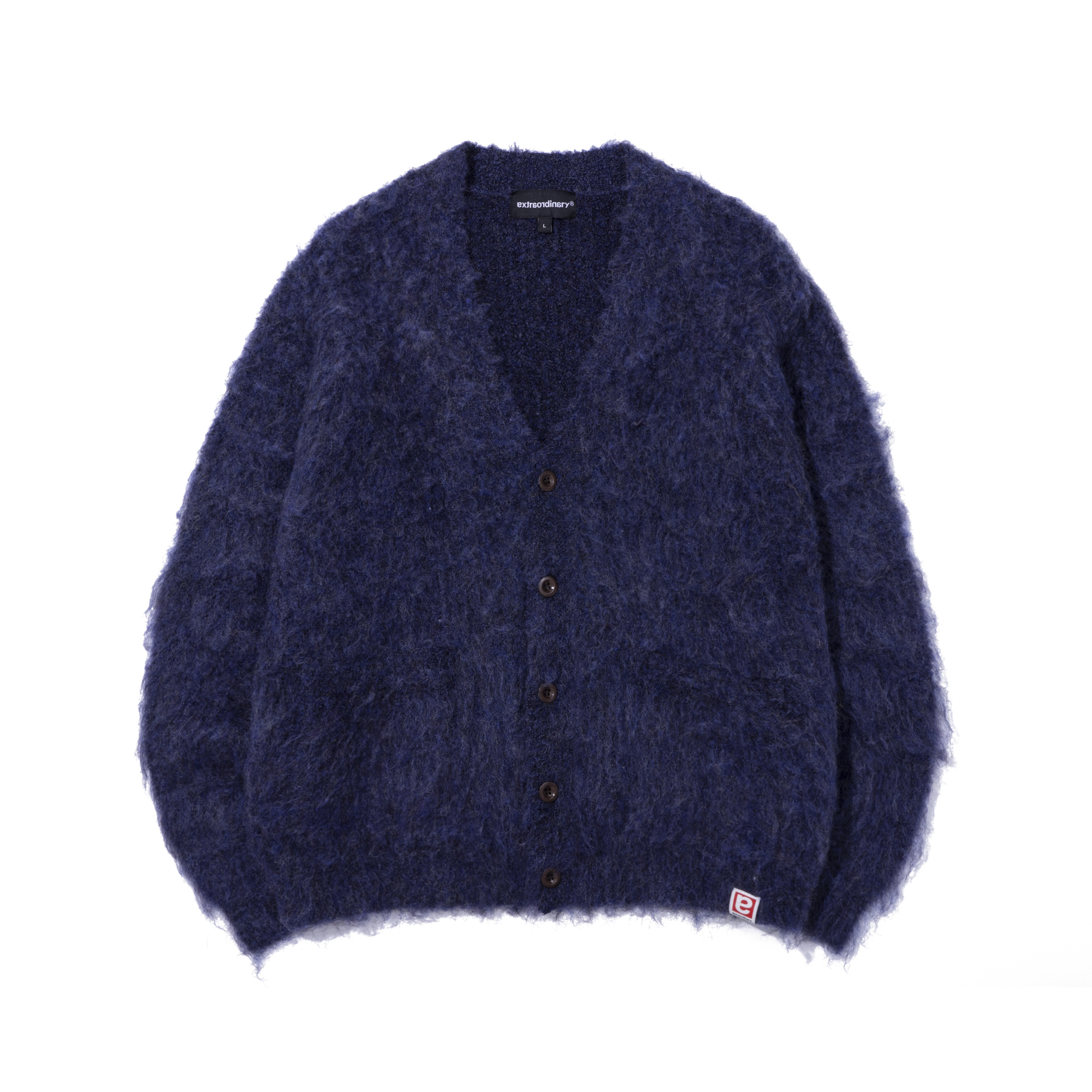 BRUSHED CARDIGAN  NAVY