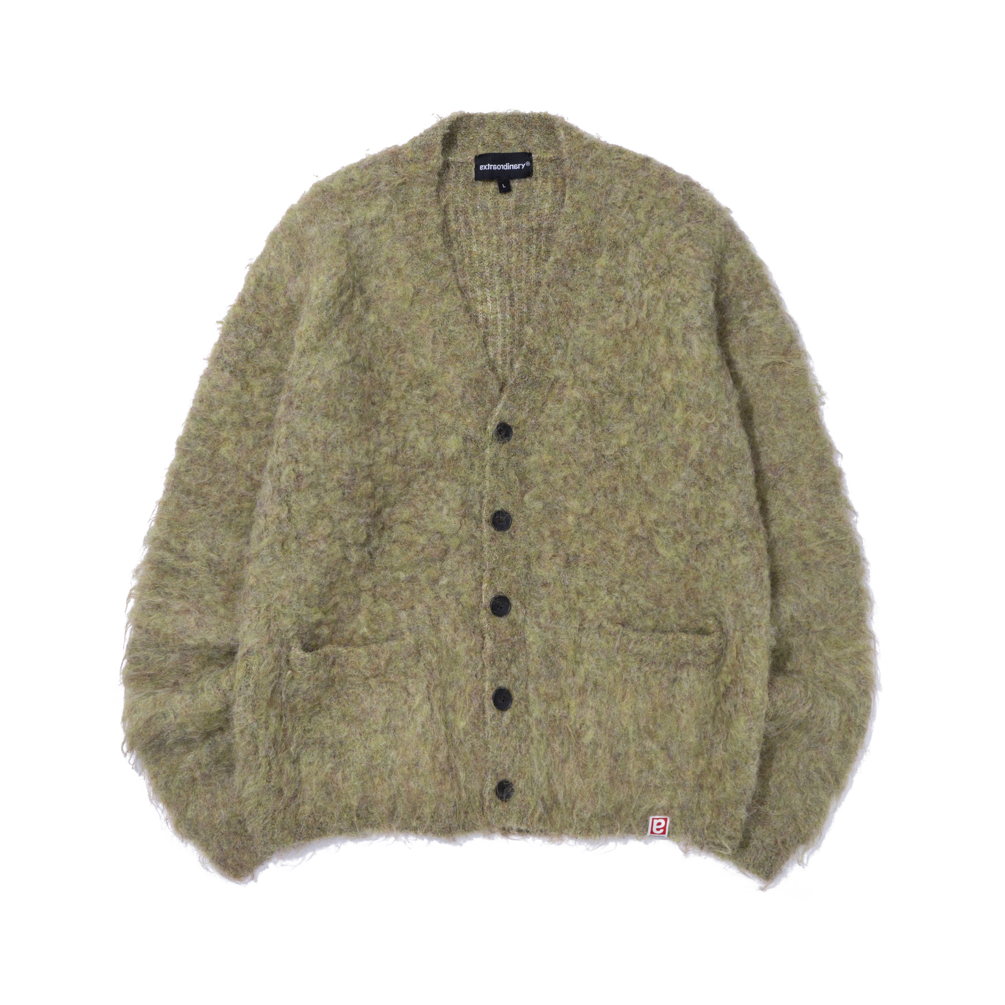 BRUSHED CARDIGAN  GREEN