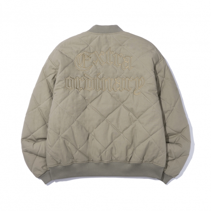 MEDIEVAL LOGO QUILTING JUMPER  BEIGE