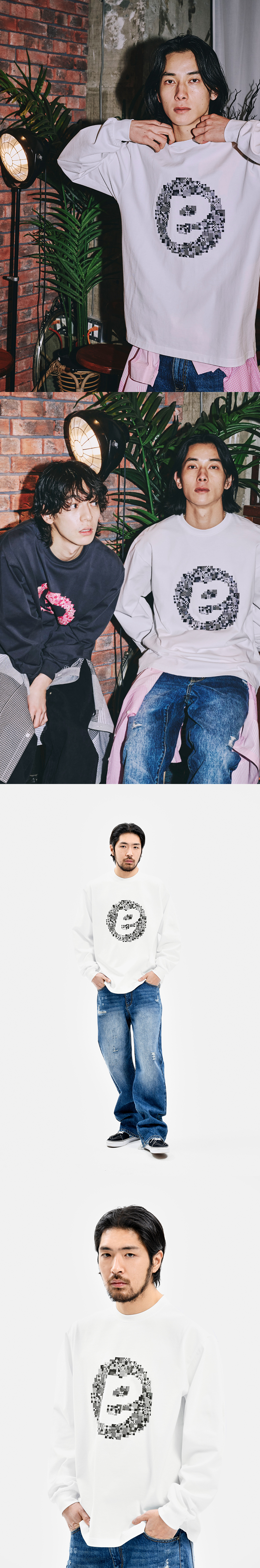 PATCHWORK SYMBOL LONG SLEEVE OFF WHITE