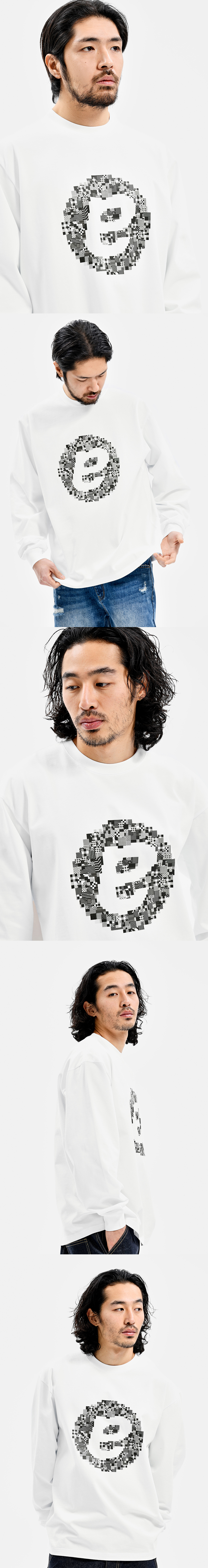 PATCHWORK SYMBOL LONG SLEEVE OFF WHITE