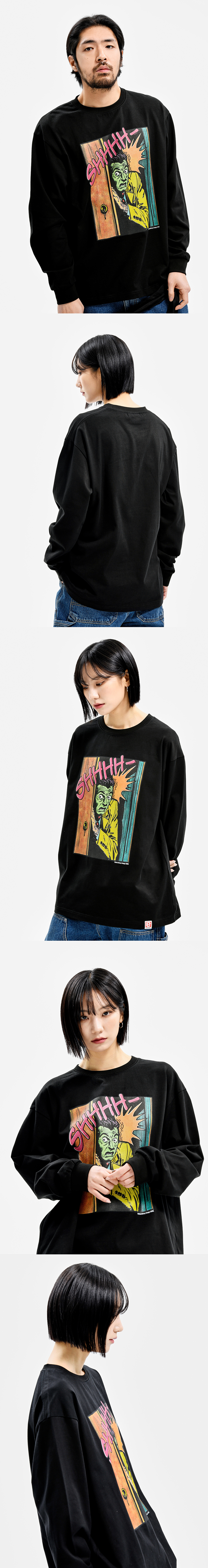 SHHH LONG SLEEVE BLACK