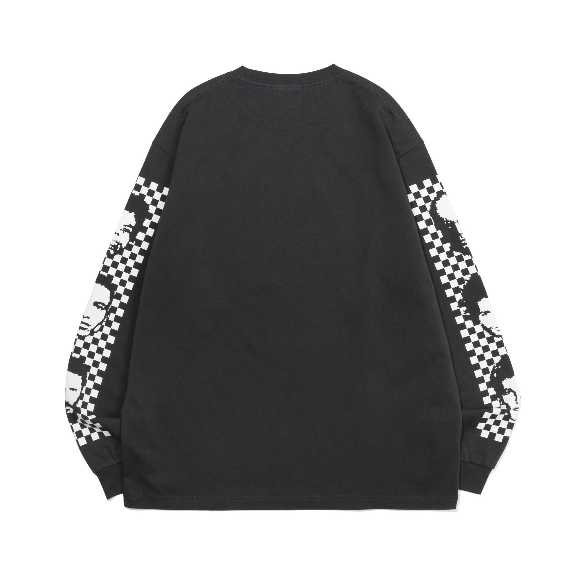 HUMAN BITMAP LONG SLEEVE CHARCOAL