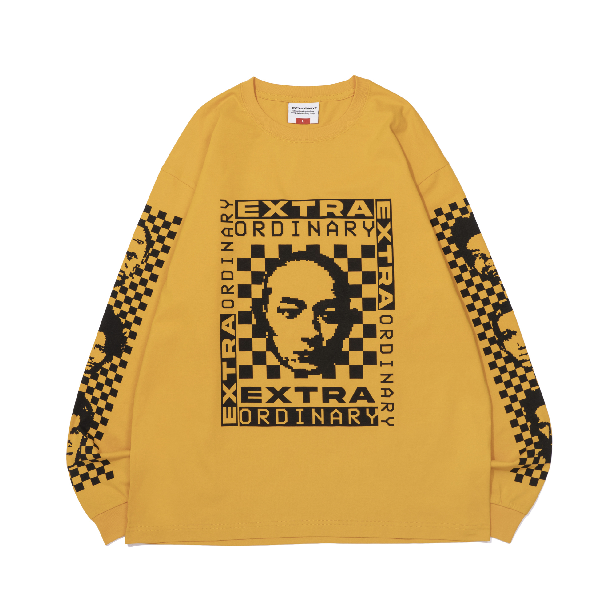 HUMAN BITMAP LONG SLEEVE ORANGE