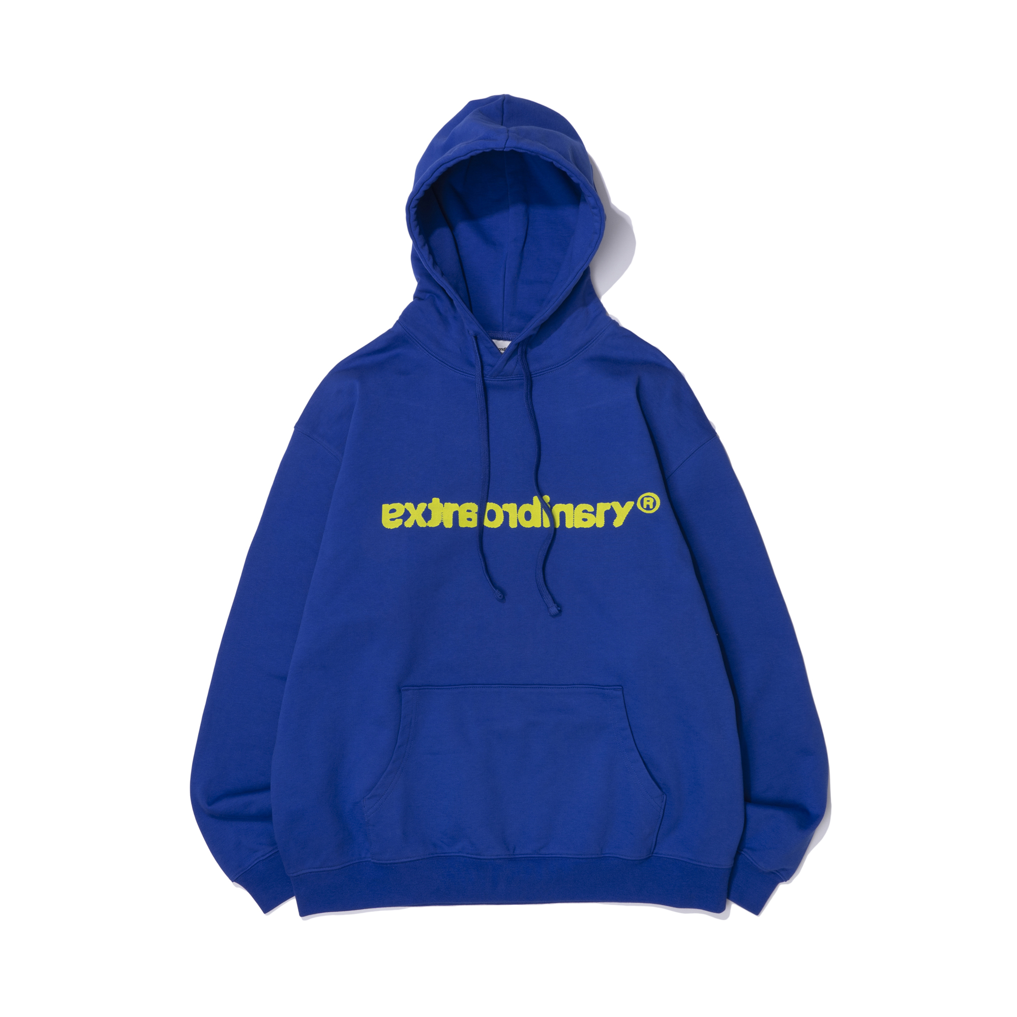 EX BASIC LOGO HOODIE D/BLUE