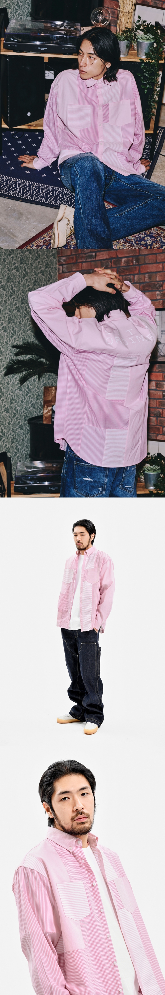 PATCHWORK SHIRT PINK