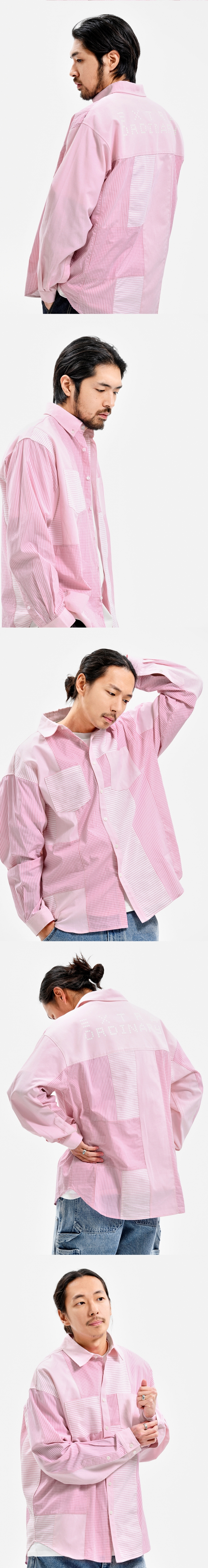 PATCHWORK SHIRT PINK