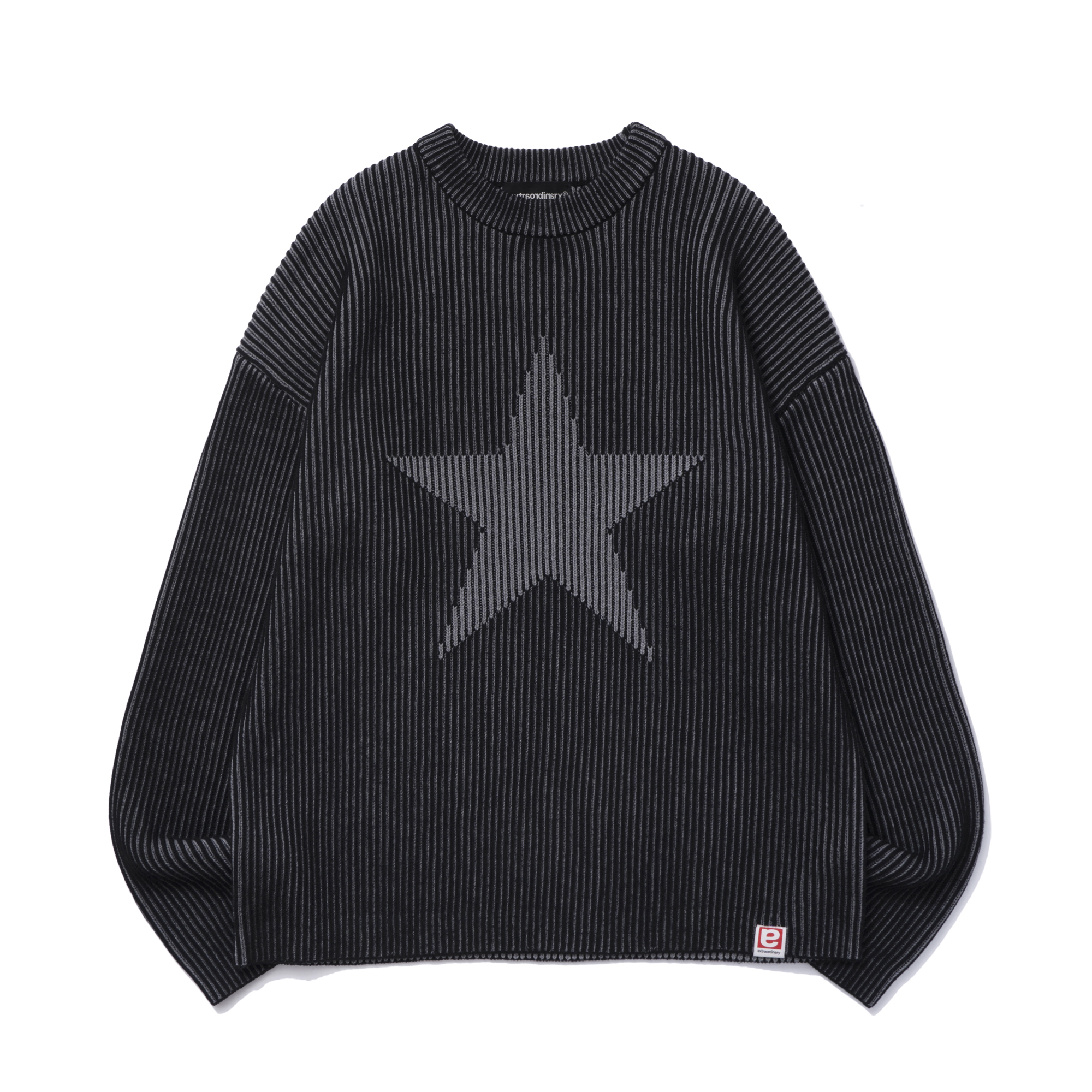 STAR JACQUARD SWEATER BLACK