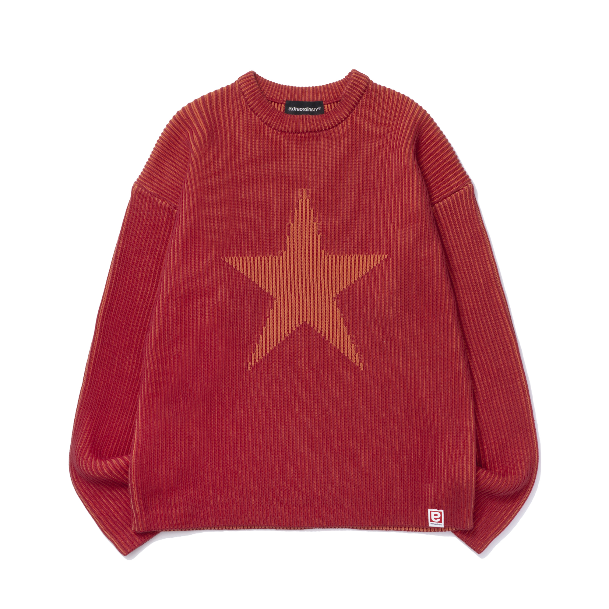 STAR JACQUARD SWEATER RED