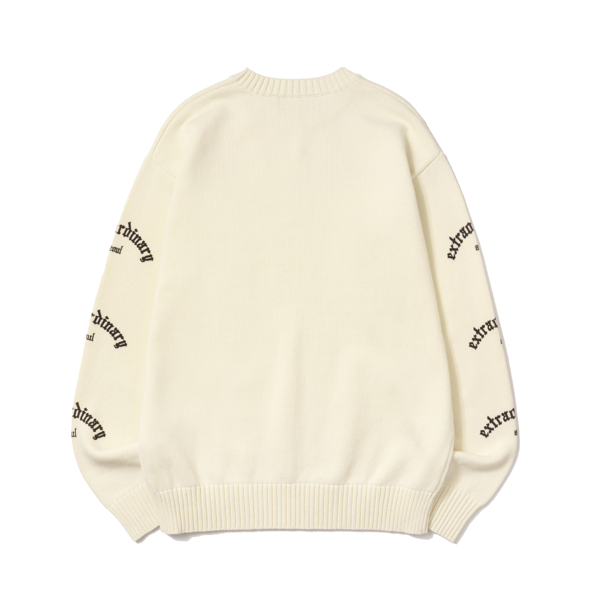 EX GOTHIC LOGO SWEATER IVORY