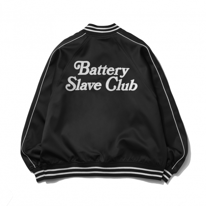 B.S.C SOUVENIR SATIN JACKET BLACK