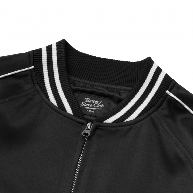 B.S.C SOUVENIR SATIN JACKET BLACK