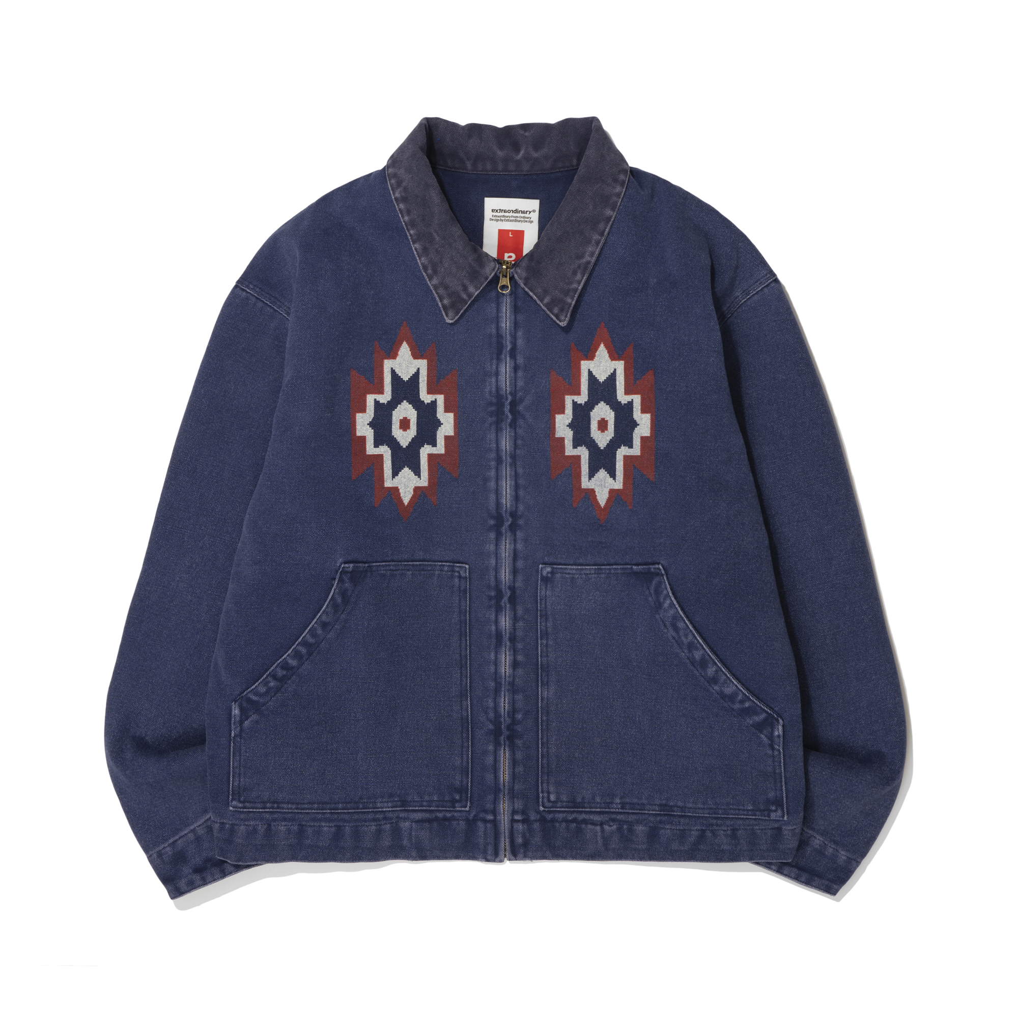 NAVAJO CANVAS WORK JACKET NAVY