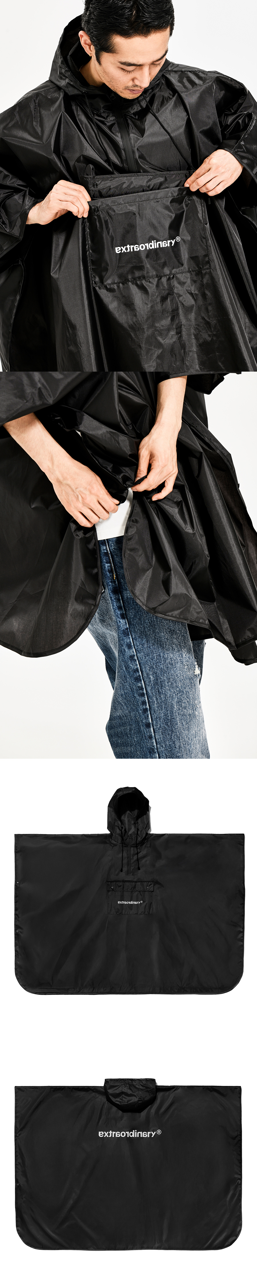 EX RAIN COAT BLACK