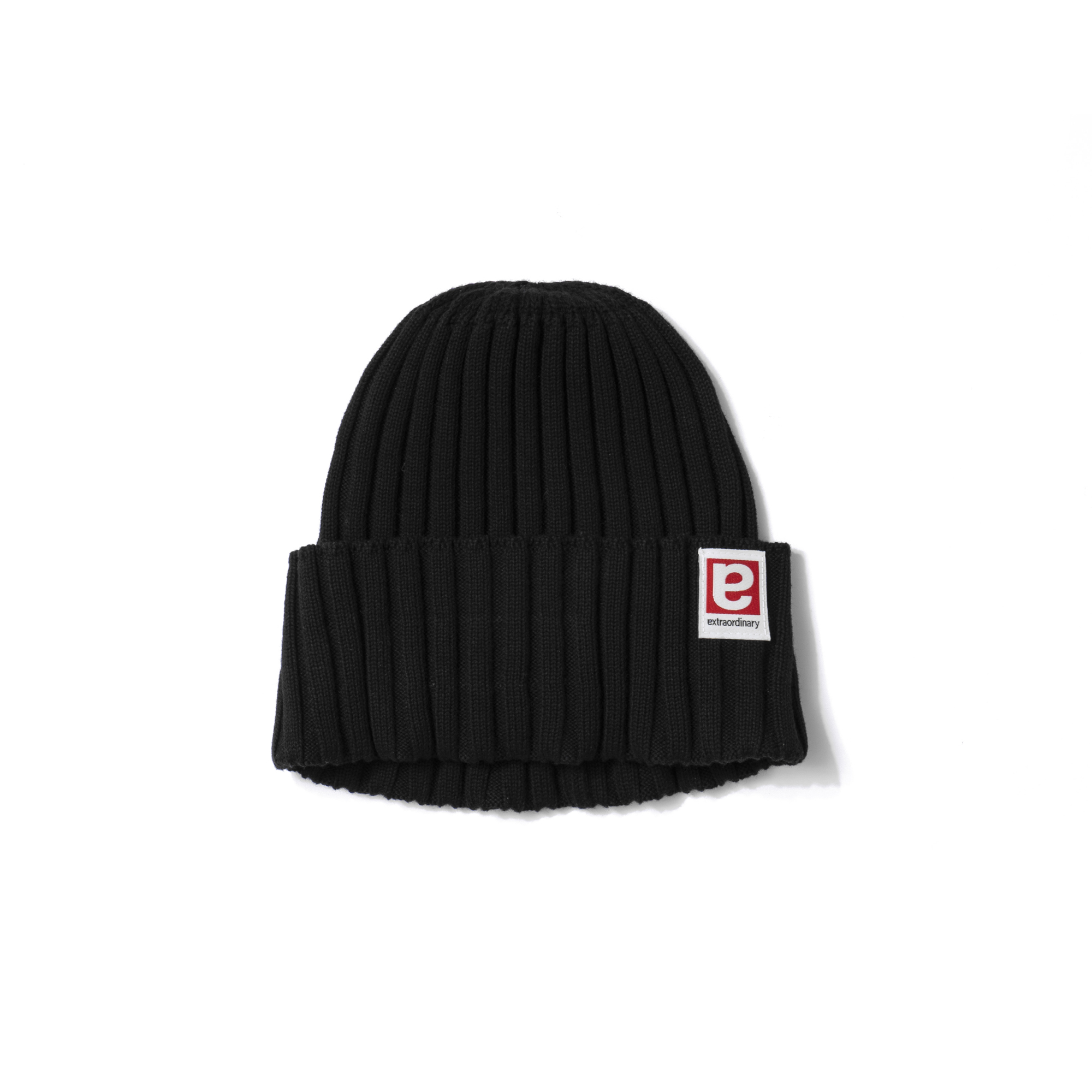RIBBED BEANIE BLACK
