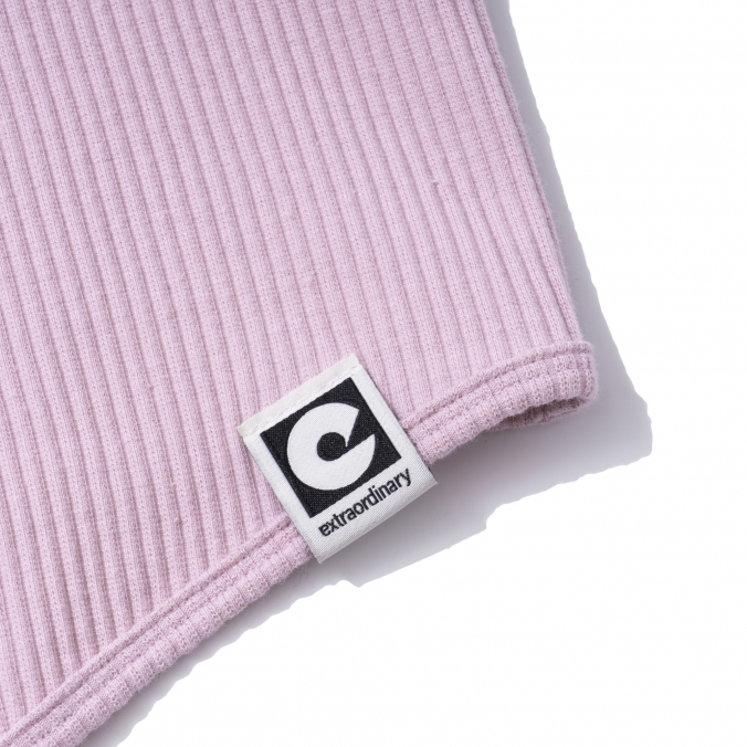 W RIBBED TEE PINK