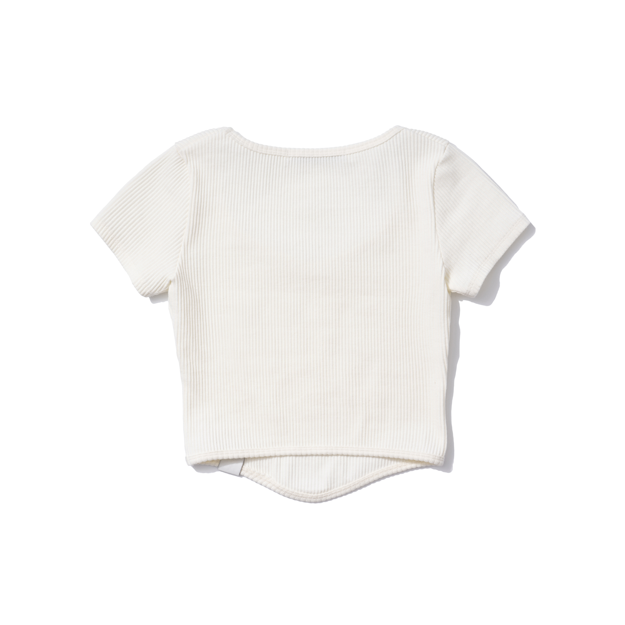 W RIBBED TEE IVORY