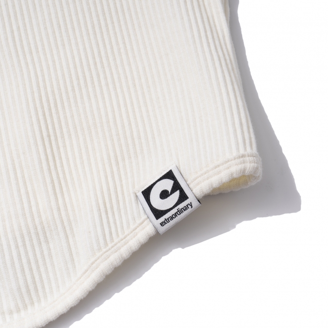 W RIBBED TEE IVORY
